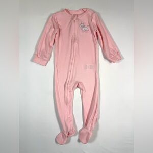 DISNEY Marie Aristocats Footed Sleeper Pink Baby Pajamas 9M Zip Up Cat One Piece